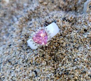 anello in ceramica con cuore