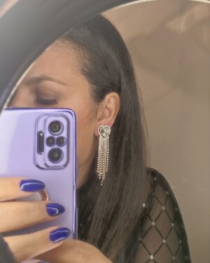 orecchini cuore con strass