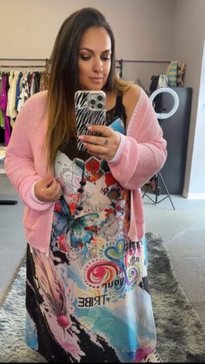 cardigan rosa