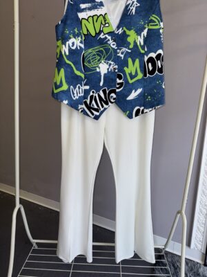 pantalone a zampa bianco