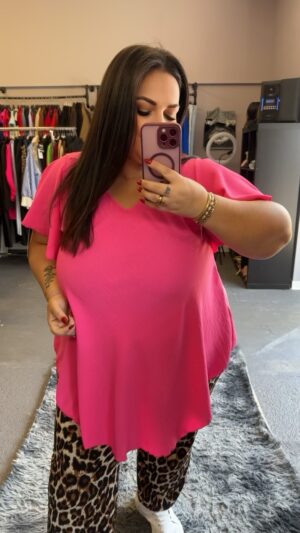Maglia a campana fucsia