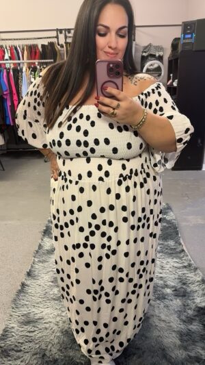 abito Dalia pois bianco