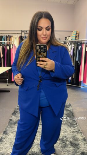 tailleur Rita blu elettrico