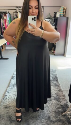 abito Sandy in raso nero